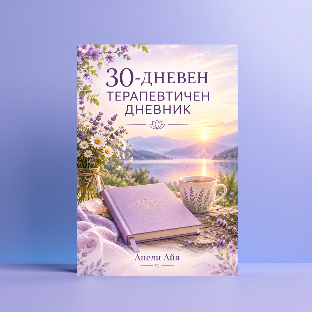 „30-дневен терапевтичен дневник“ на Анели Айя, терапевтичен дневник за себеанализ, себерефлексия, дневник, журнал за себеанализ, лична психоанализа - тефтер, терапевтичен дневник, дневник за самопознание, дневник за самоанализ, психоаналитичен дневник, дневник за емоции, дневник за личностно развитие, дневник за себепознание, психология и духовност, духовно развитие, вътрешно дете, емоционално изцеление, осъзнатост, саморефлексия, лична трансформация, работа със себе си, вътрешен свят, себепознание, емоционална интелигентност, отношения и привързаност, повтарящи се модели, тревожност и страхове, любов и отношения, прошка, Бог и духовност, молитва и саморефлексия, 30 дневен дневник