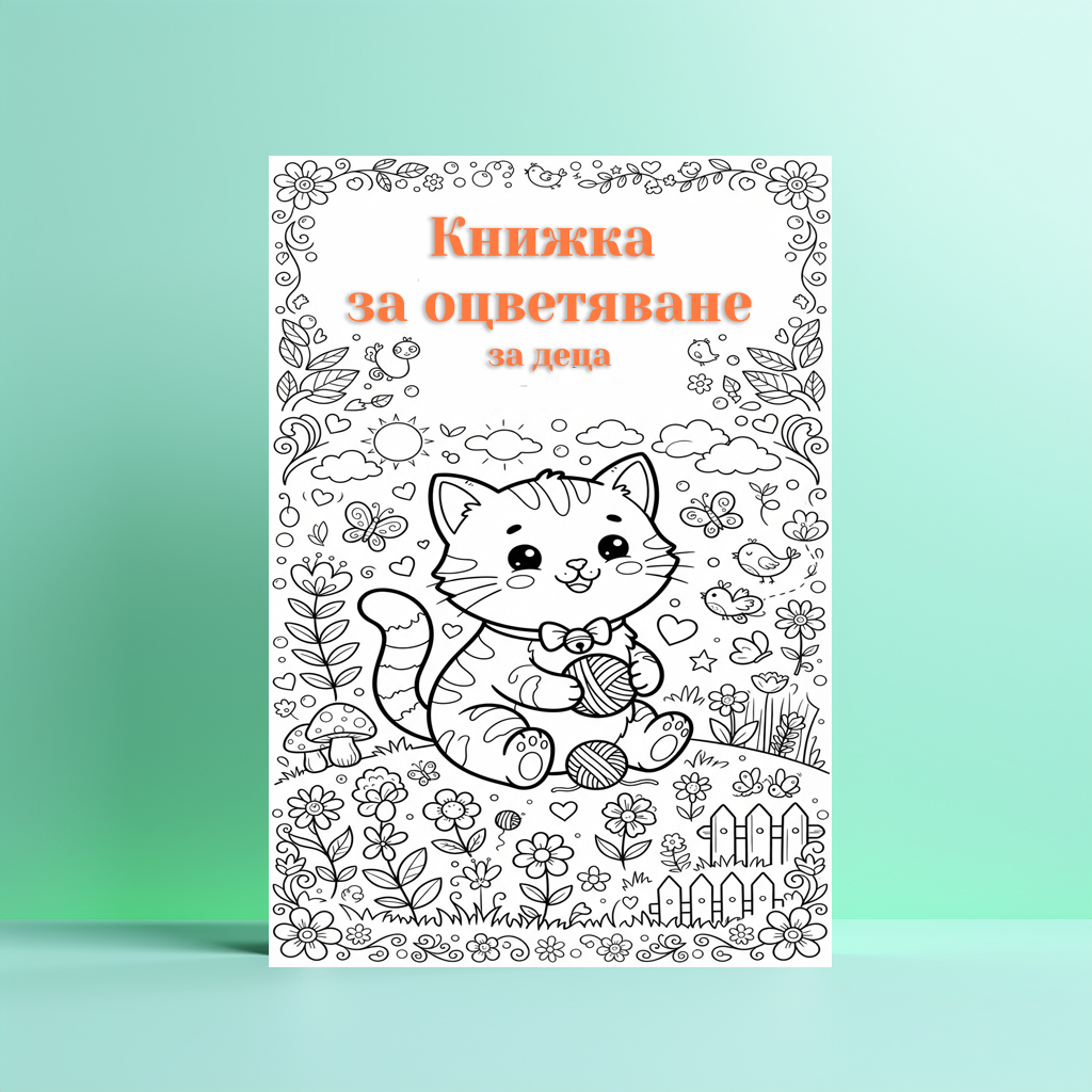 книжка за оцветяване за деца, Анели Айя, детска книжка за оцветяване, coloring book for children, children coloring book
